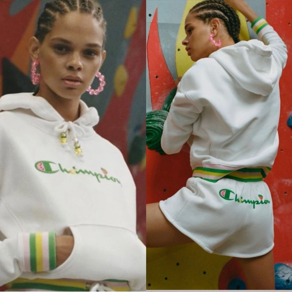 Champion x Susan Alexandra Reverse Weave Strawberry Watermelon Hoodie Size S